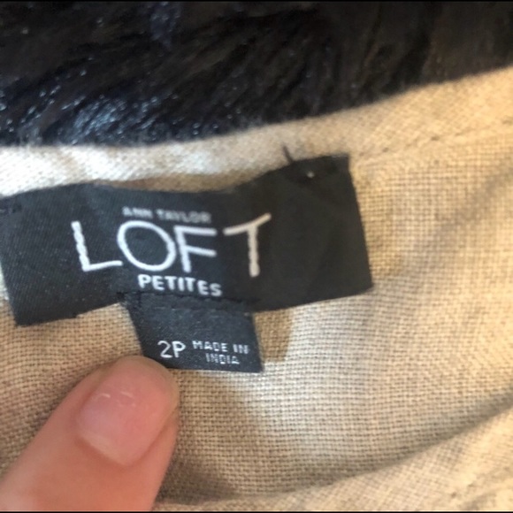 Ann Taylor Loft tan and black romper embroidered - Picture 4 of 4